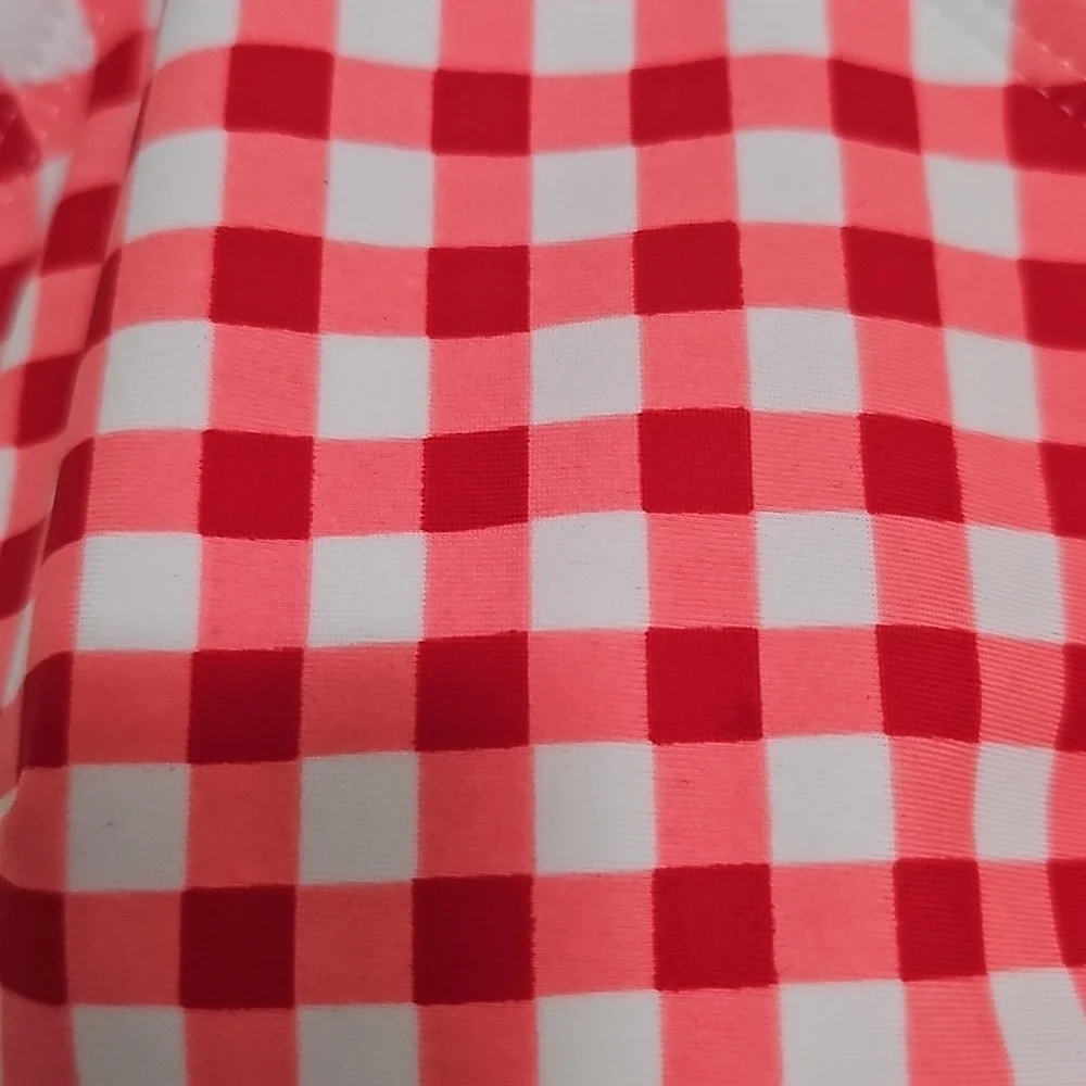 Cupshe Bralette Frill Missy Bikini Top Red/White Large